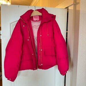 Hot pink Kate Spade puffy jacket
